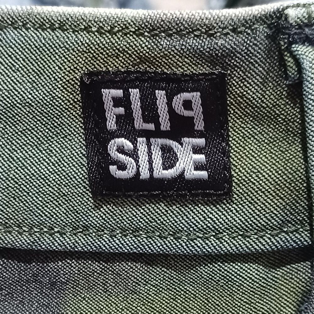 Flipside Womens Juniors Size 1 Jean Camo Reversible Denim Shorts - Picture 3 of 7